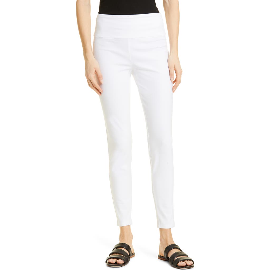 Theory Yoke Scuba Knit Leggings In White