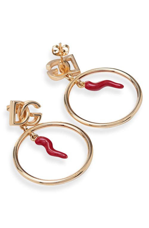 Dolce & Gabbana Dolce&gabbana Dg Cornetto Drop Earrings In Oro