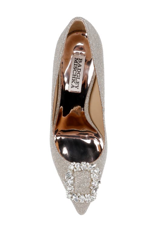 BADGLEY MISCHKA BADGLEY MISCHKA BRIDAL BADGLEY MISCHKA COLLECTION CHER CRYSTAL EMBELLISHED PUMP 