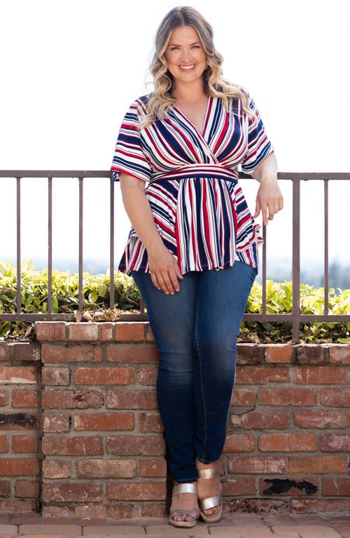 Shop Kiyonna Boulevard Stripe Knit Top In Liberty Stripes