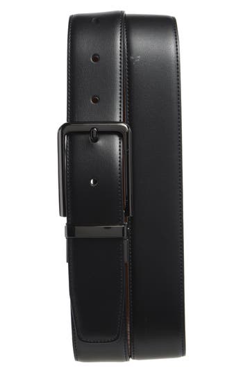 Original Penguin Leather Belt In Black