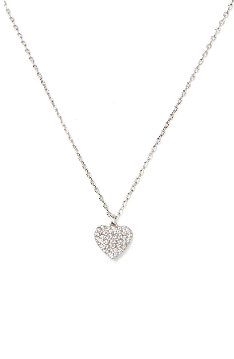 kate spade new york heart to heart pavé mini pendant necklace | Nordstrom