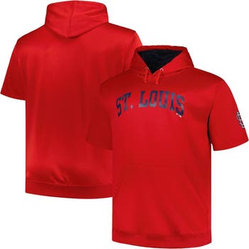 PROFILE Men's Profile Red St. Louis Cardinals Big & Tall Contrast Short  Sleeve Pullover Hoodie