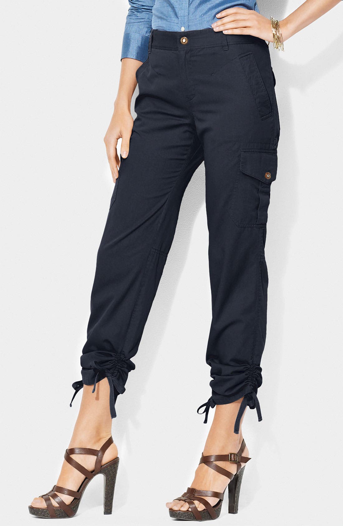 Lauren by Ralph Lauren Ruched Hem Cargo Pants Nordstrom