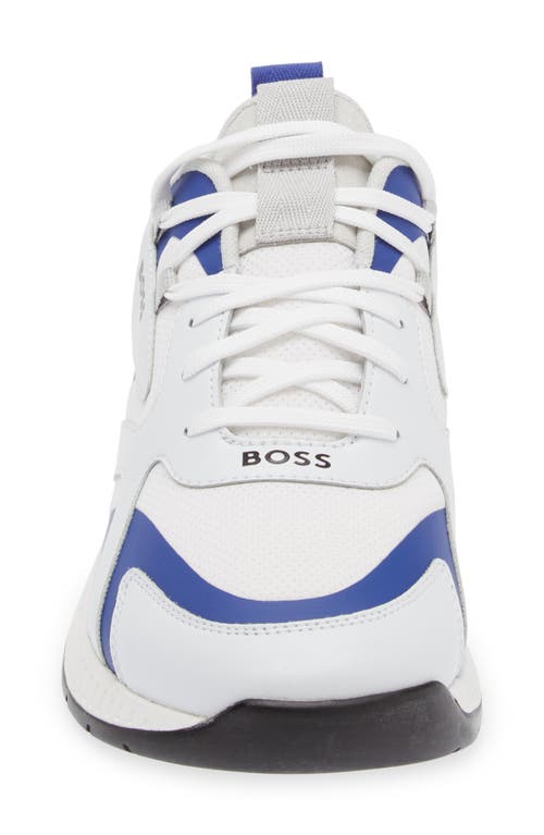 Shop Hugo Boss Boss Titanium Runn Sneaker In Open White