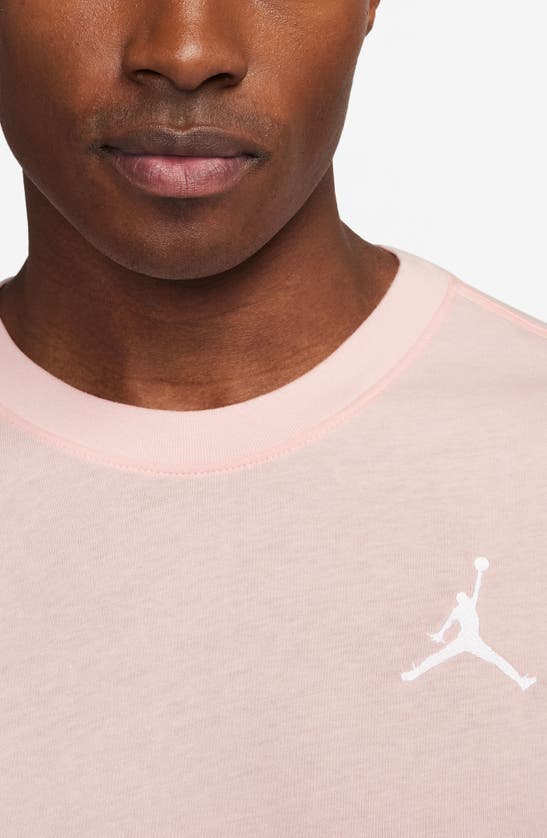Shop Jordan Jumpman Embroidered T-shirt In Legend Pink/ White