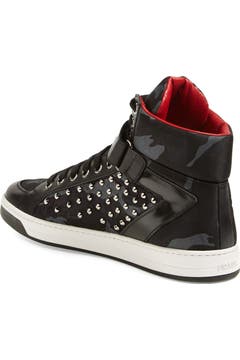 Prada Studded Camo Print Sneaker (Men) | Nordstrom