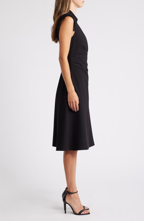 Shop Black Halo Bruna Sleeveless Faux-wrap Dress