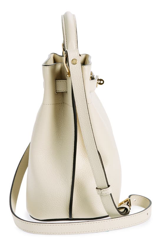 Shop Mulberry Islington Leather Bucket Bag In Chalk