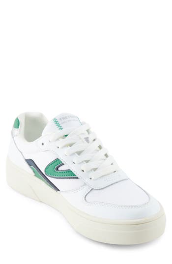 Tretorn Harlot Low Top Sneaker In White/green