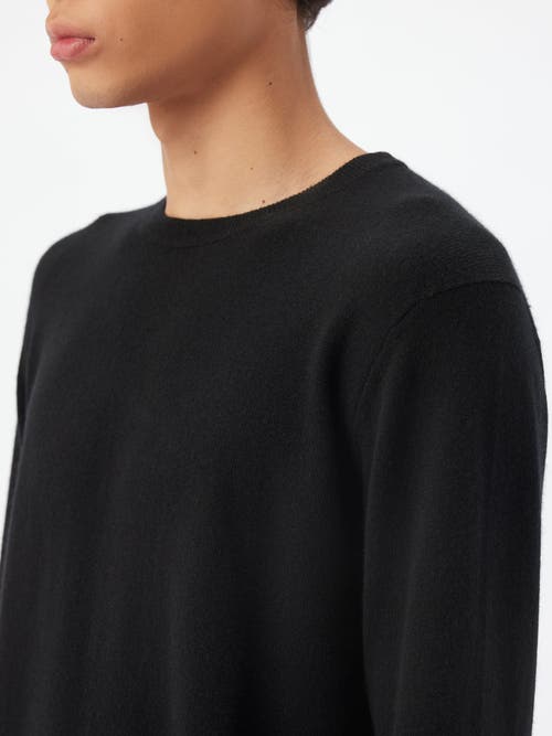 Shop Gobi Cashmere Crew Neck Sweater In Black