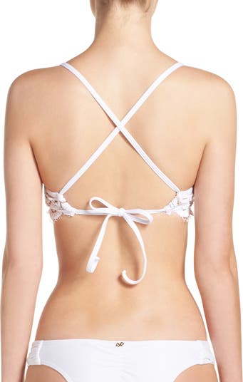 PQ Swim Water Lily Lace Triangle Bikini Top