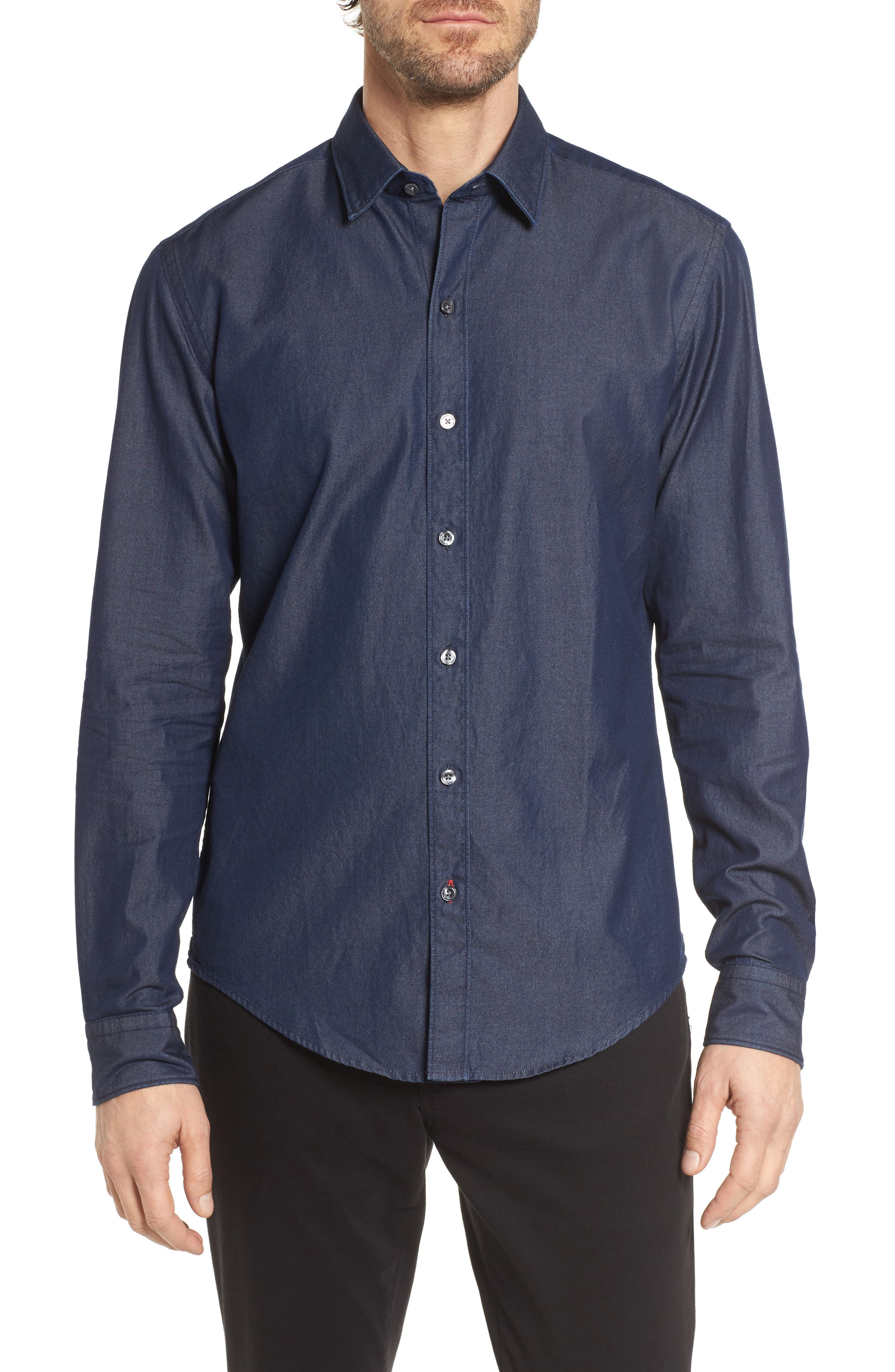 denim sport shirt