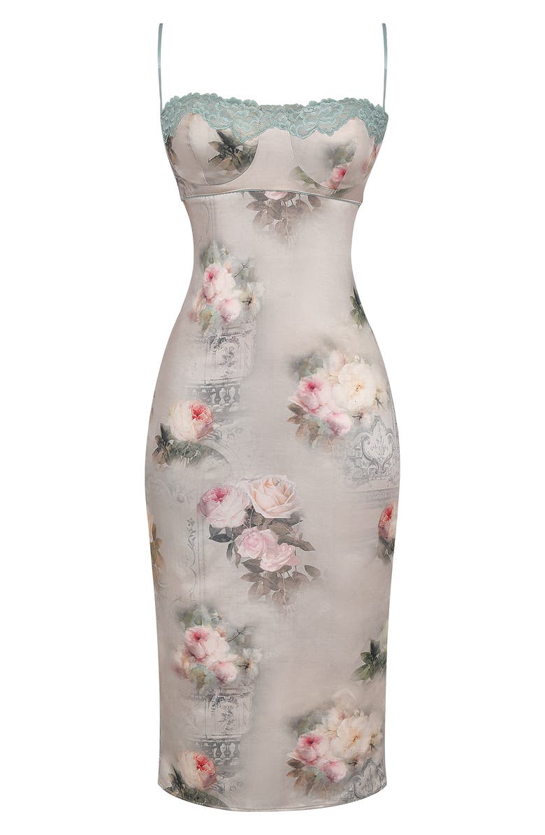 HOUSE OF CB Floral Lace Trim Underwire Cocktail Dress Nordstrom