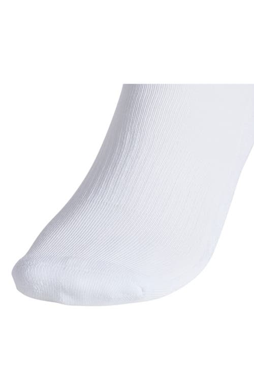 Shop Adidas Originals Adidas 6-pack Athletic Quarter Socks In White/alumina Beige/grey