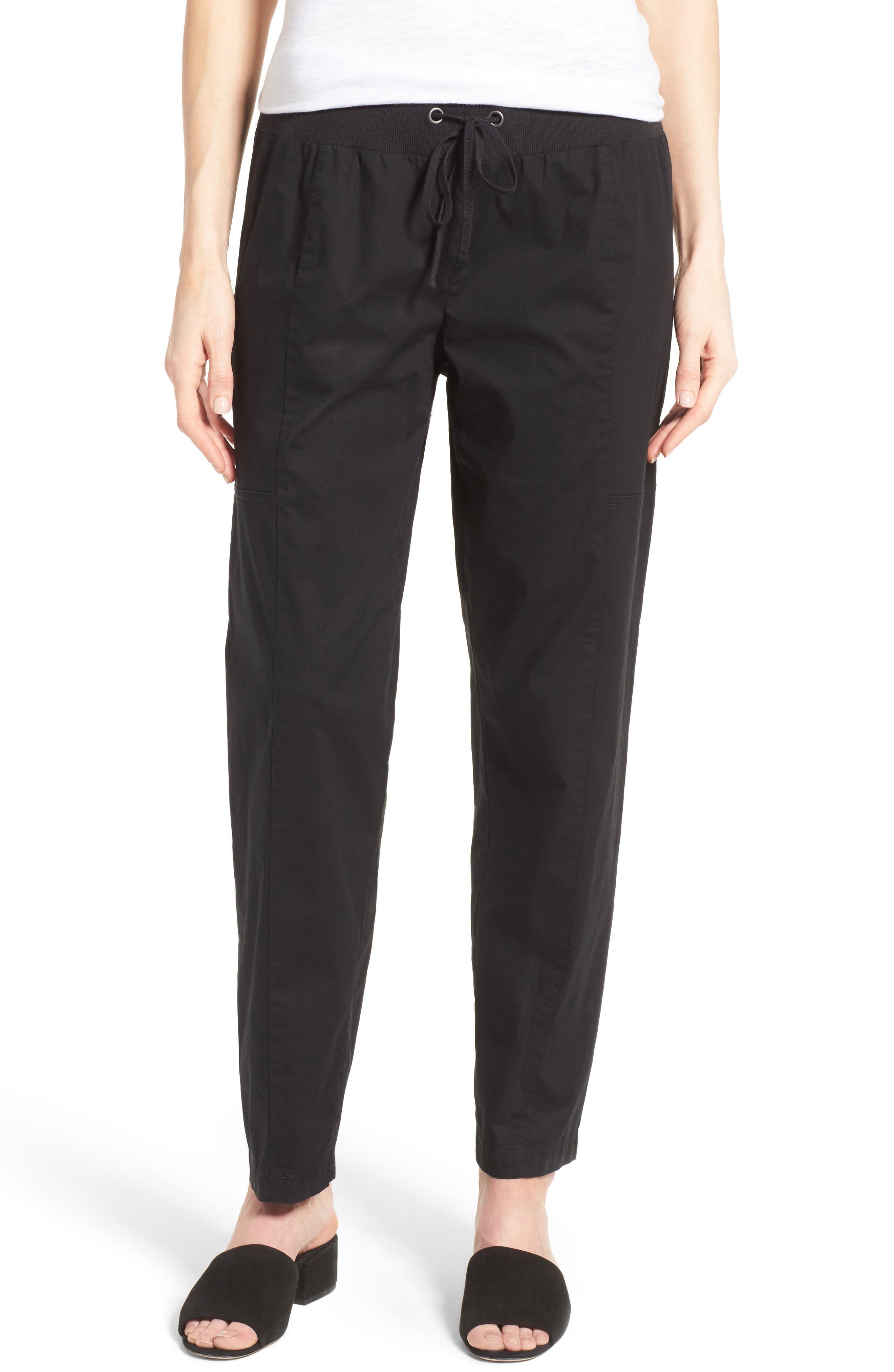 Eileen Fisher Drawstring Ankle Pants (Regular & Petite) Nordstrom