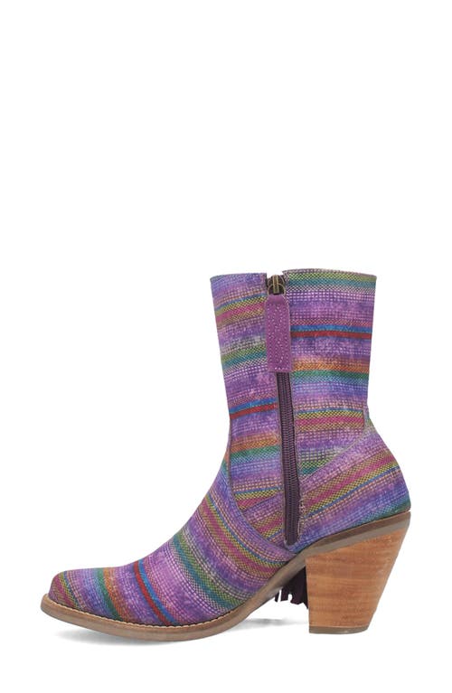 Shop Dingo Chili Pepper Fringe Bootie In Purple Multi