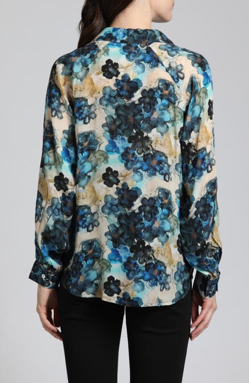 Shop Apny Flowy Top In Blue Multi