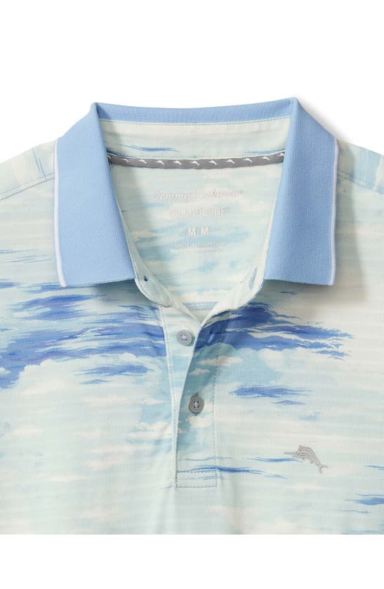 Shop Tommy Bahama Palm Desert Skyway Islandzone® Mesh Stripe Polo In Blue Isles