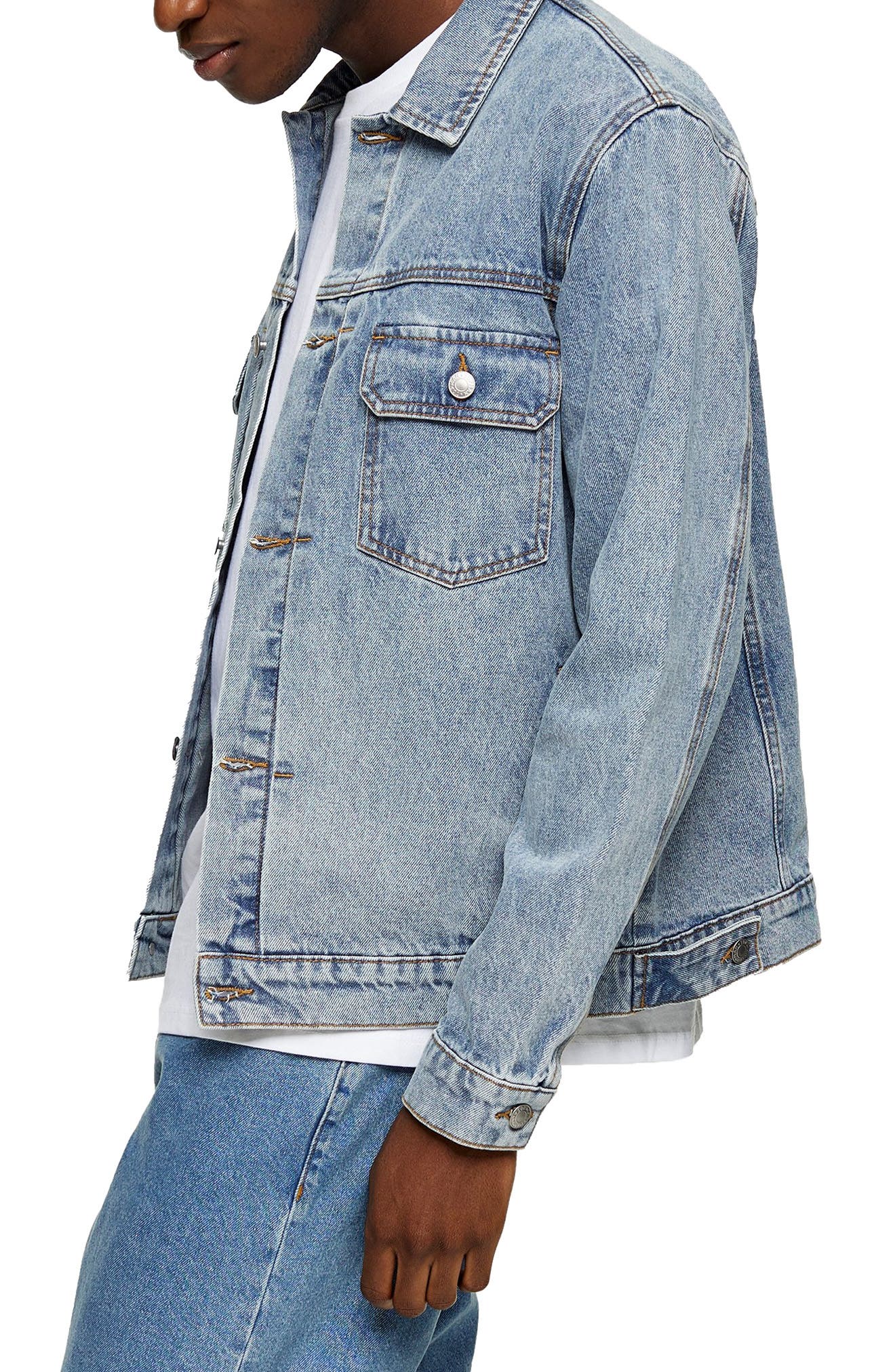 topman borg denim jacket