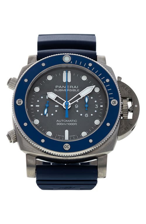 Watchfinder & Co. Panerai  Submersible Rubber Strap Watch, 47mm In Grey