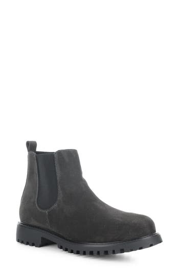 Bos. & Co. Dax Waterproof Chelsea Boot In Grey/black Suede/elastic