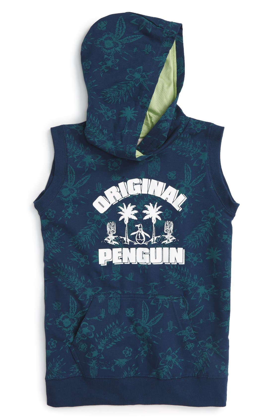 graphic sleeveless hoodie