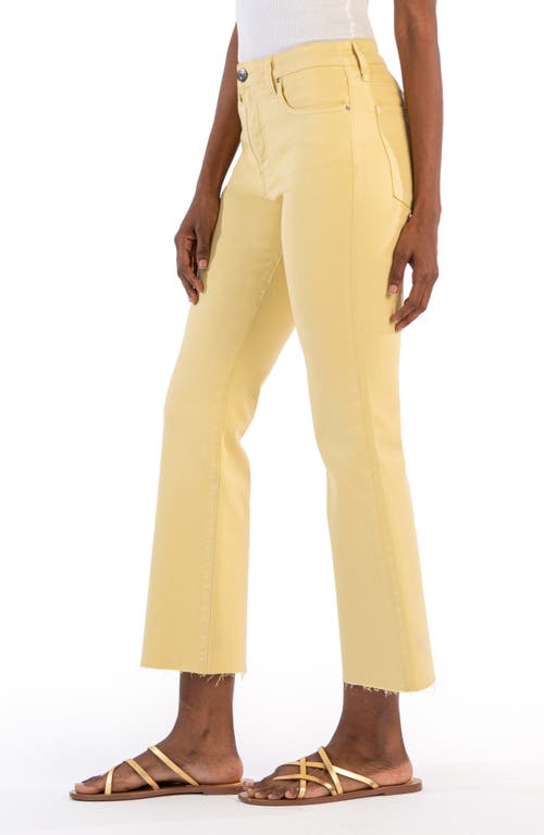 Shop Kut From The Kloth Kelsey High Waist Flare Ankle Jeans In Lemon