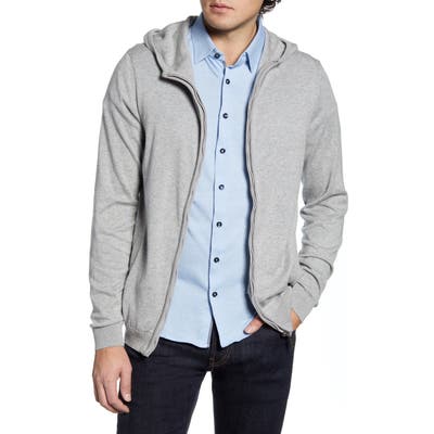 Stone Rose Zip Sweater Hoodie, Grey