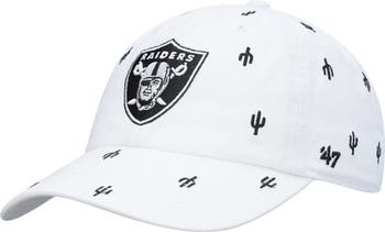 47 Women's '47 White Las Vegas Raiders Confetti Clean Up Adjustable Hat