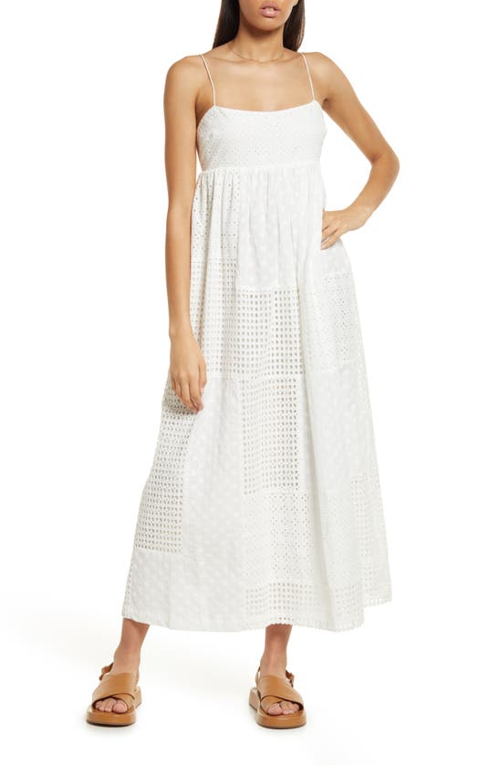 Rails Lucille Cotton Maxi Dress In White Eyelet Mix