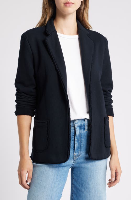Frank & Eileen Dublin Cotton Fleece Blazer In British Royal Navy
