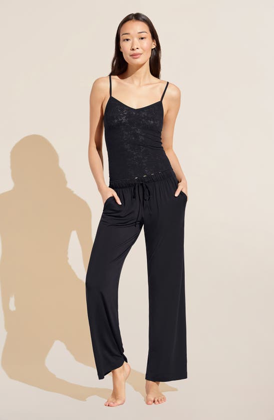 Shop Eberjey Gisele Stretch Modal Pajama Pants In Black