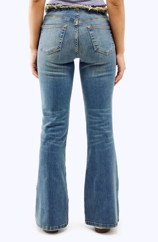 Shop Bdg Urban Outfitters Raw Waist Wide Leg Jeans In Mid Vintage