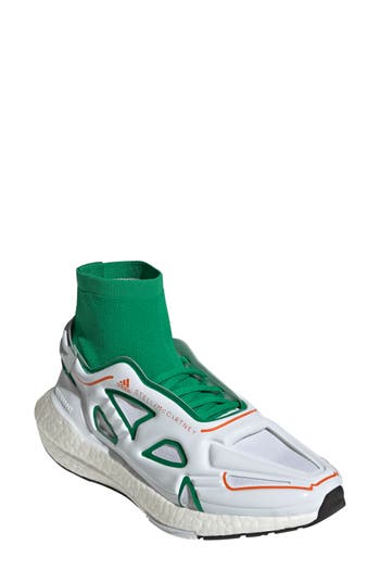 Adidas By Stella Mccartney X Stella Mccartney Ultraboost 22 Running Sneaker In Green/ftwr White