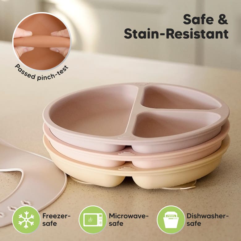 Shop Keababies 3-pack Prep Silicone Suction Plates In Dusk