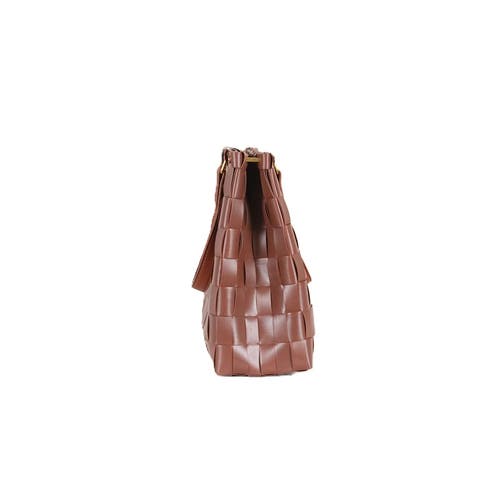 Handed By Charlotte Recycled Plastic Handbag In Autumn Brown