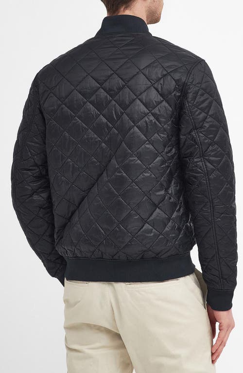 Shop Barbour Galento Quilted Bomber Jacket In Black