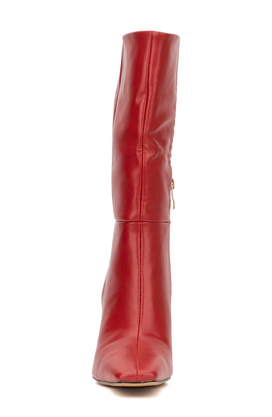 Torgeis Milan Wedge Heel Boot In Red
