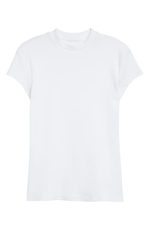 K.NGSLEY Sam Stretch Cotton Rib T-Shirt in White 