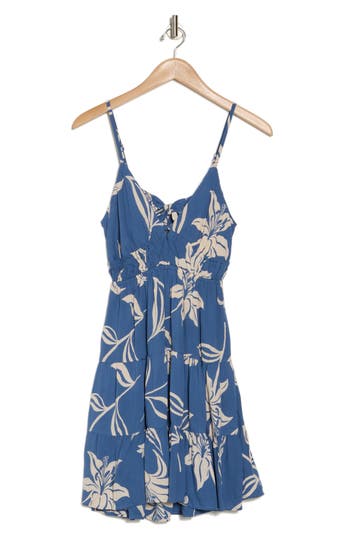 Angie Tiered Spagetti Strap Dress In Blue