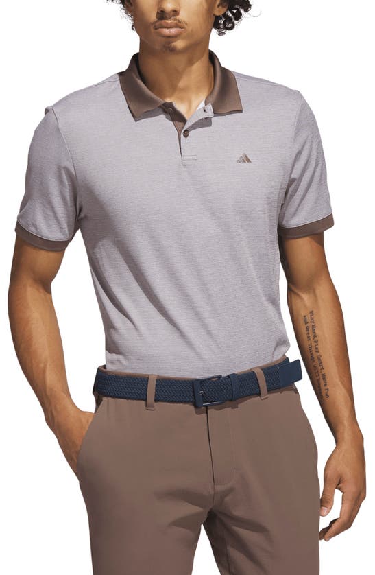 Adidas Golf Ultimate365 No-show Recycled Polyester Golf Polo In Earth Strata