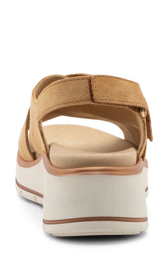 Shop Ara Santiago Slingback Platform Wedge Sandal In Cmel