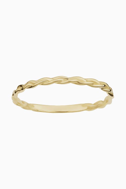 Oradina 14k Yellow Solid Gold Caesar Stack Ring In Yellow Gold