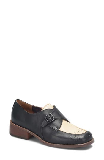 Shop Korks Theodore Monk Shoe In Black/cream