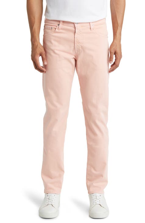 Men Opium Pink Pants, Casual Lines Pant
