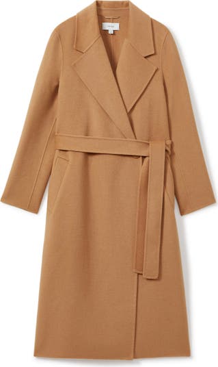 Halogen belted wool blend coat best sale