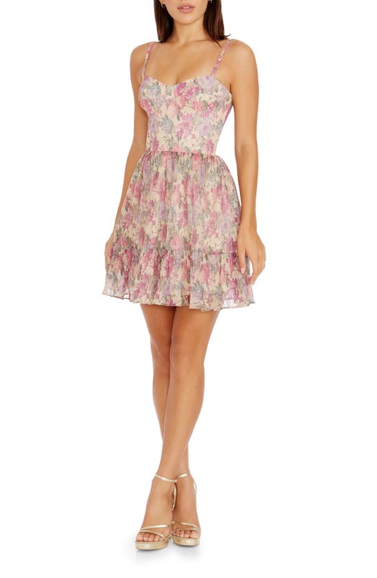 DRESS THE POPULATION DRESS THE POPULATION MARLOW FIT & FLARE MINIDRESS