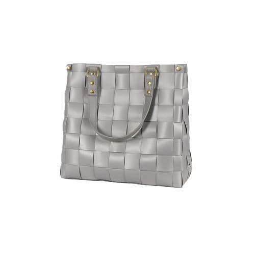 Handed By Charlotte Recycled Plastic Handbag In Brushed Grey