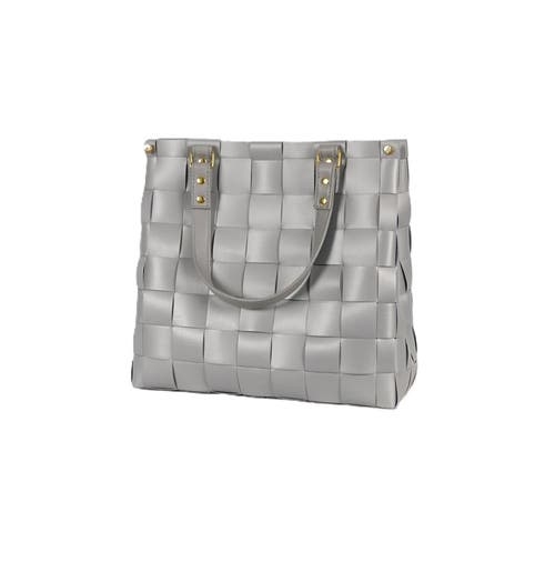 Shop Handed By Char Recycled Plastic Handbag In Brushed Grey